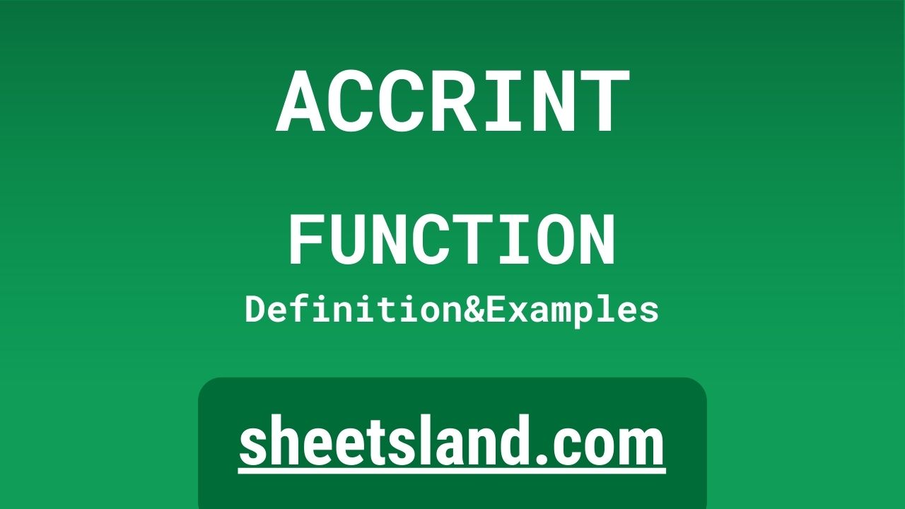 ACCRINT Function