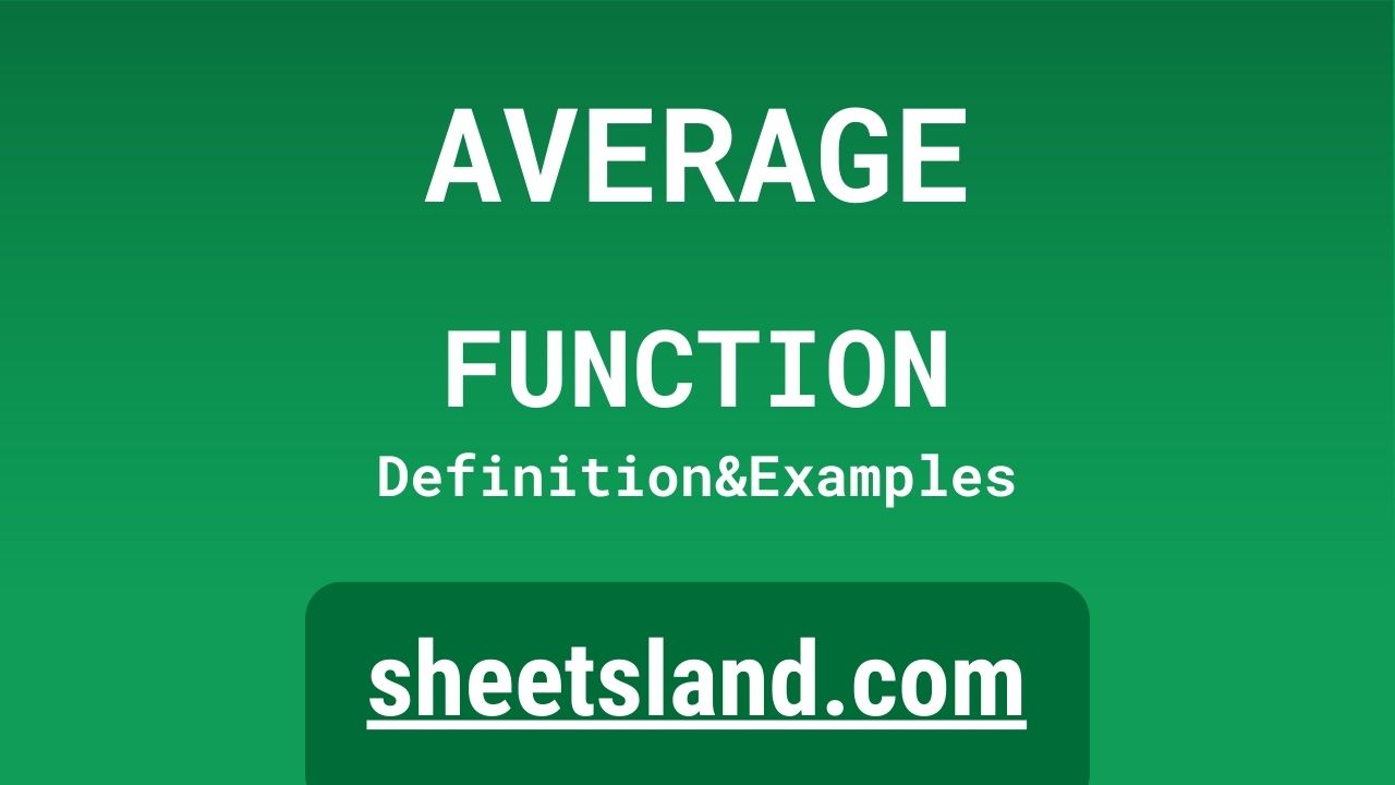 AVERAGE Function