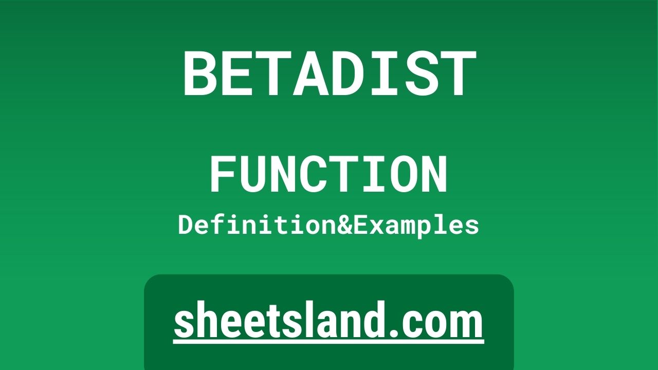 BETADIST Function