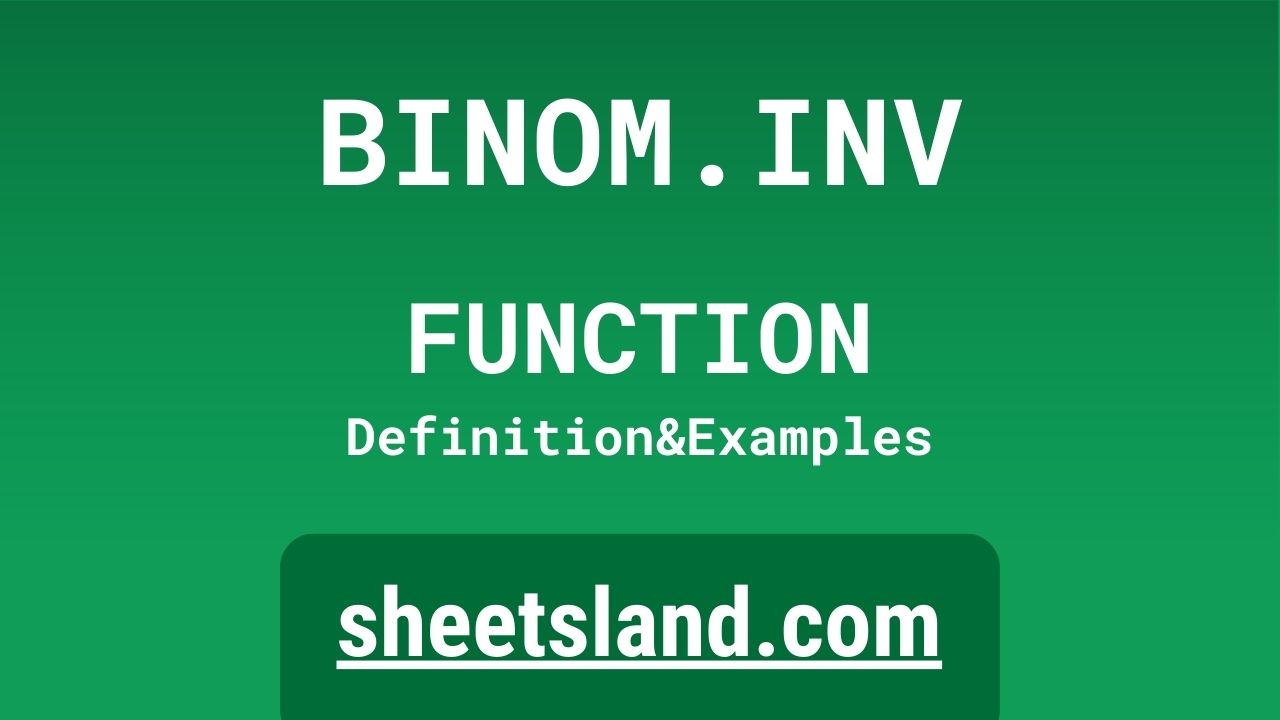 BINOM.INV Function