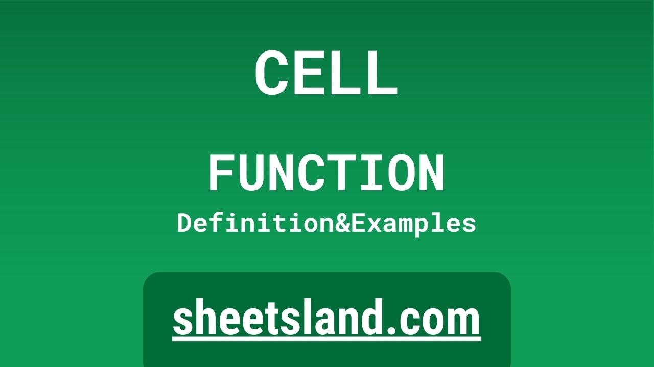 CELL Function