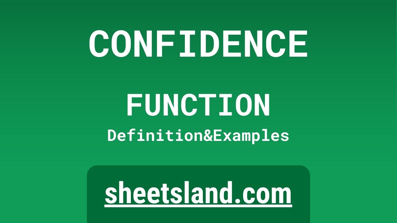 CONFIDENCE Function