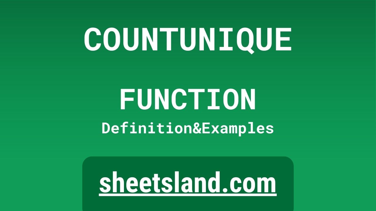 COUNTUNIQUE Function