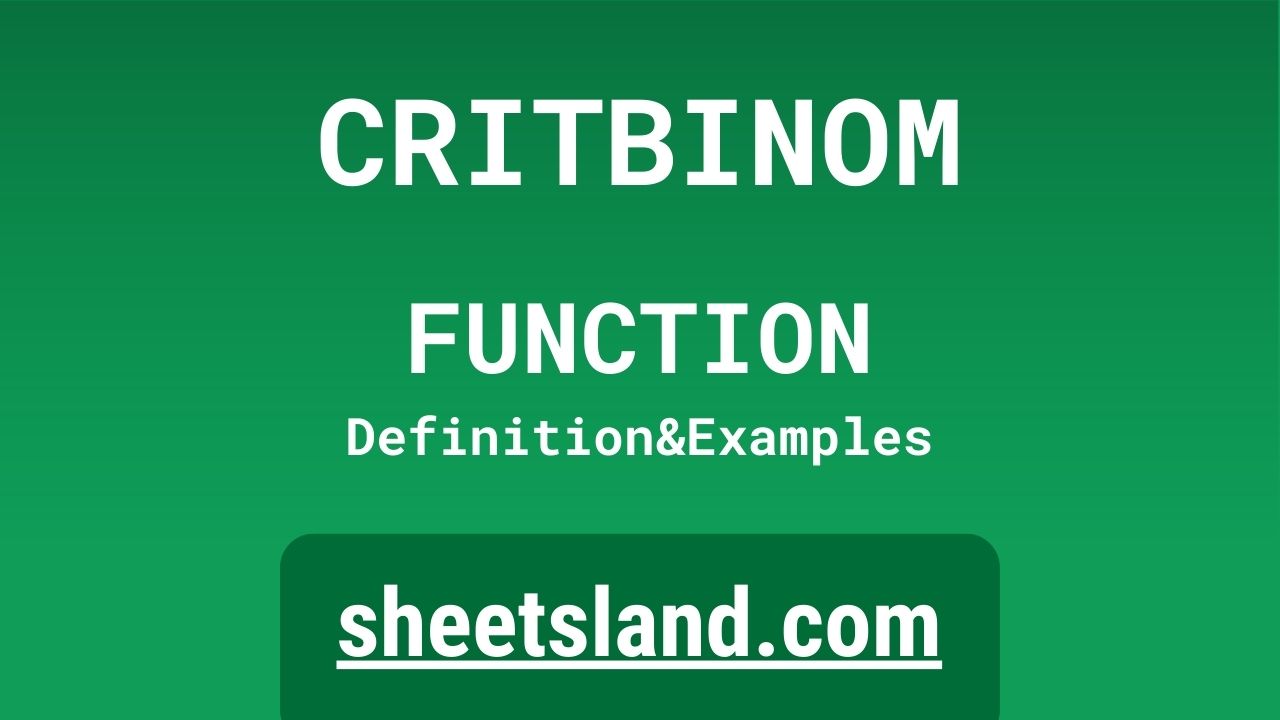 CRITBINOM Function