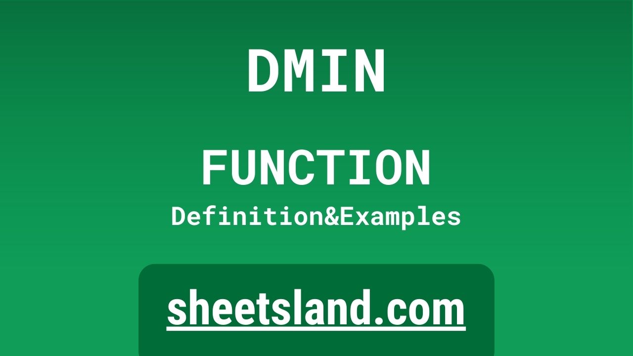 DMIN Function