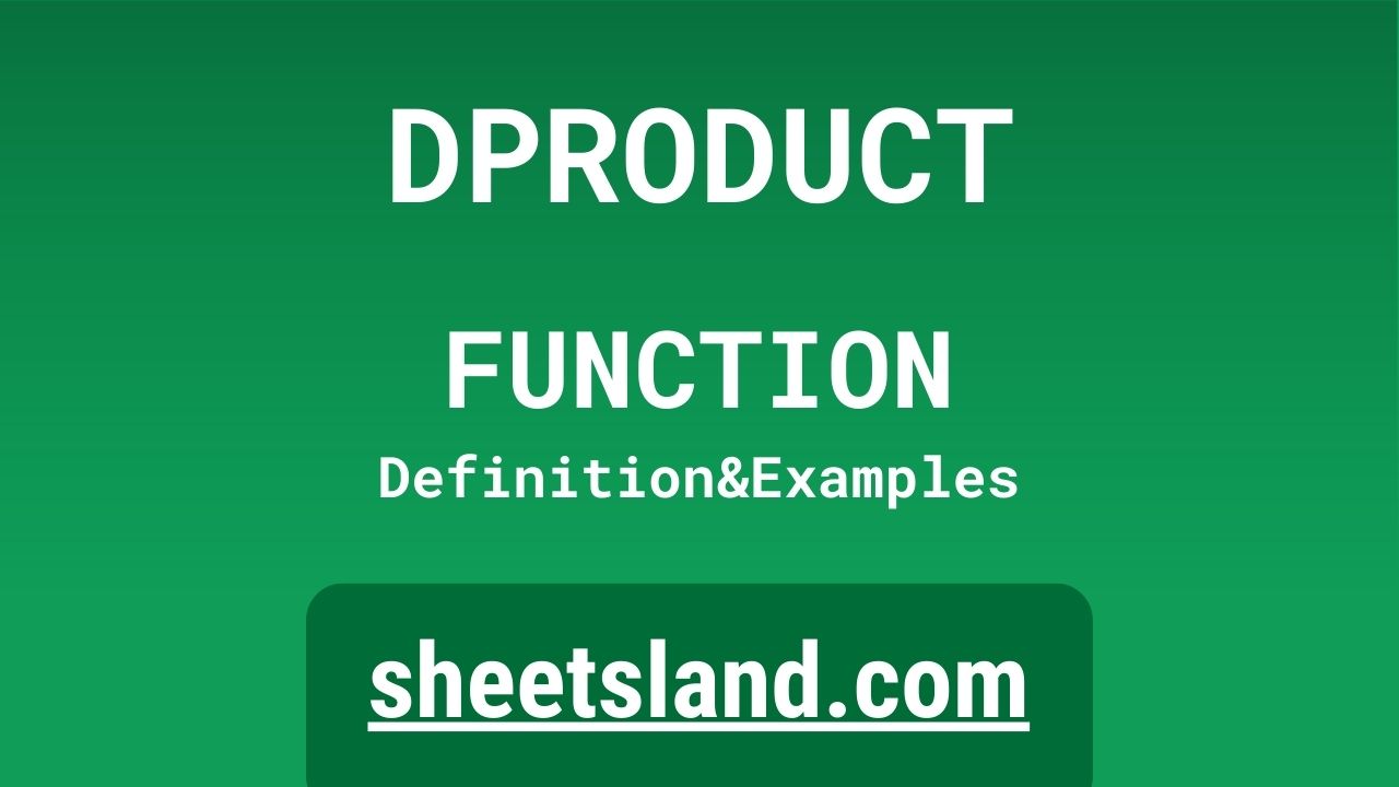 DPRODUCT Function