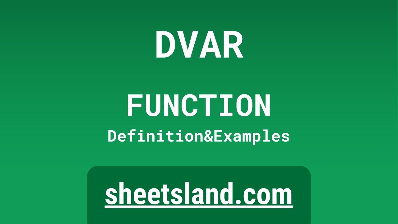 DVAR Function
