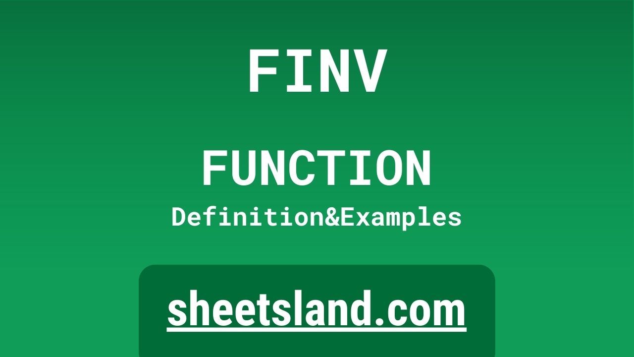 FINV Function