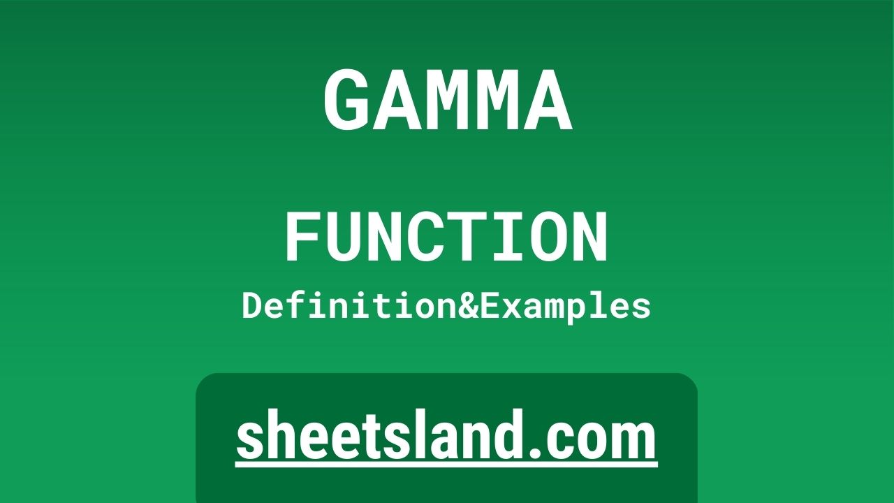GAMMA Function