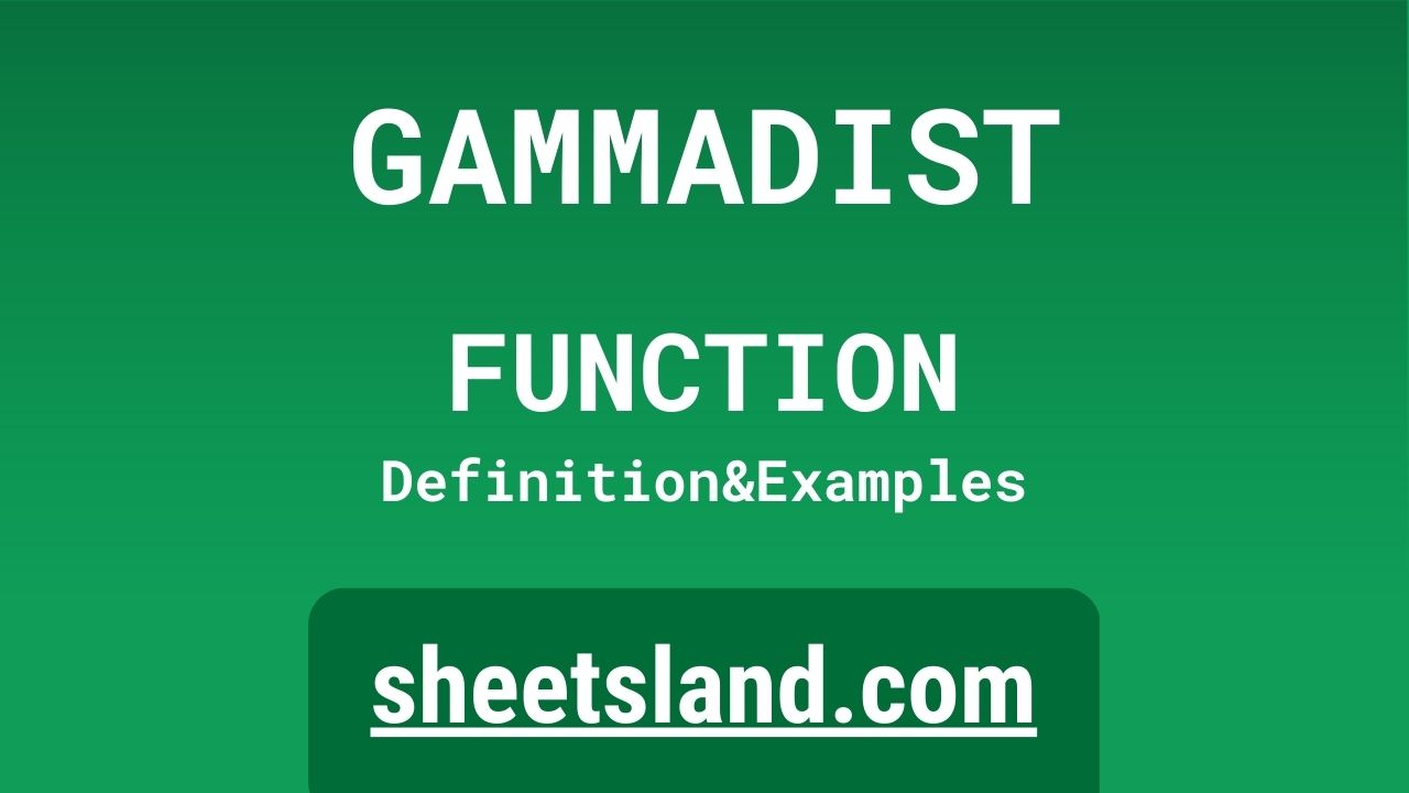 Gammadist Function Definition Formula Examples And Usage 2135