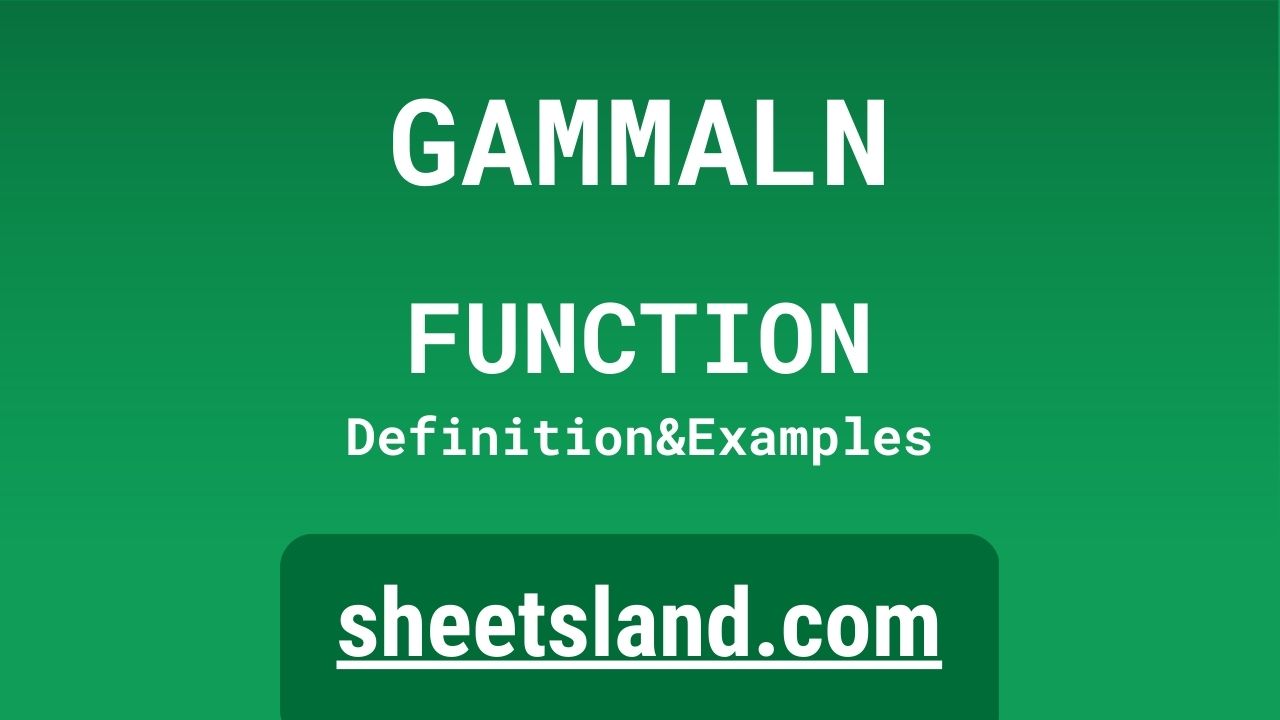 GAMMALN Function