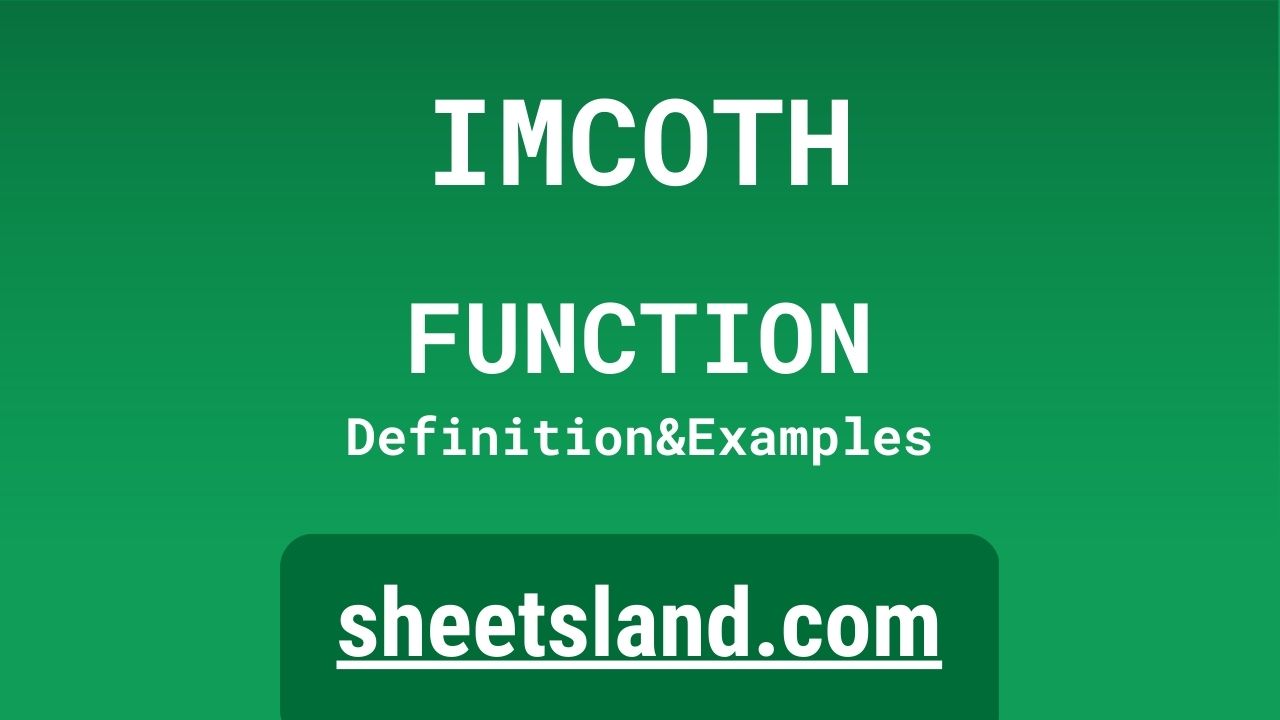 IMCOTH Function